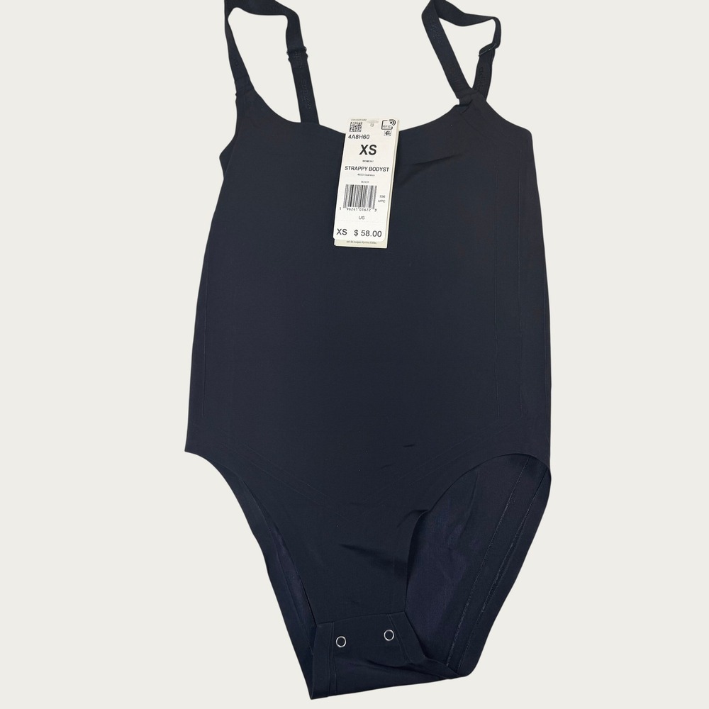 Adidas Strappy Bodyst Women XS Black Seamless Athleisure Body Suit 4A8H60